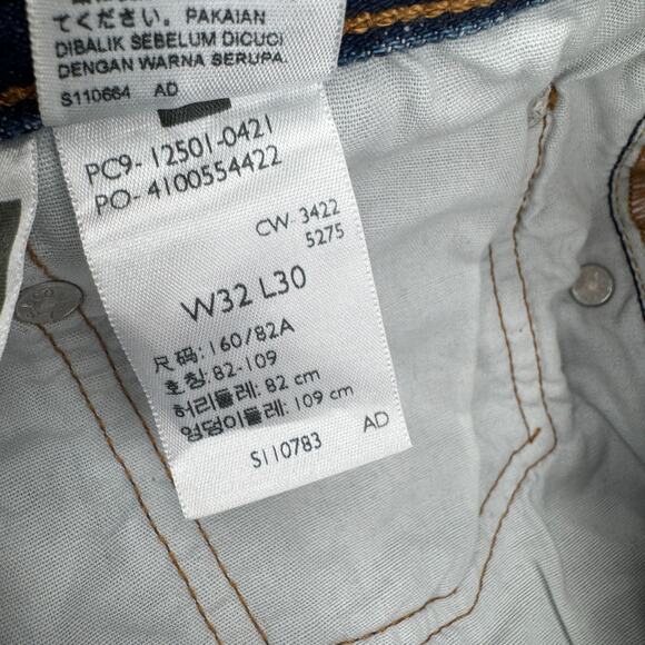 Levi's 501 Jeans Mens 32x30 (33x30 ACTUAL) Distressed Button Fly Blue Denim - Picture 12 of 13